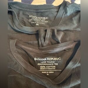 (I think NWOT)Set of 2 Black banana republic t-shirts XL